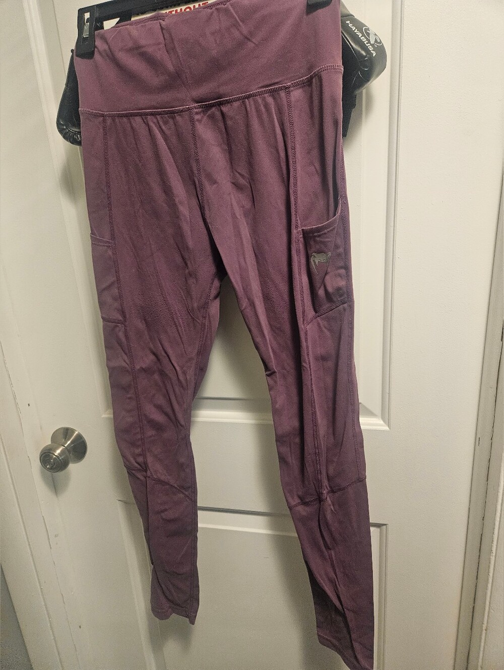 Venum Essential Performance Leggings Purple L MMA Jiu Jitsu Muay Thai Boxing